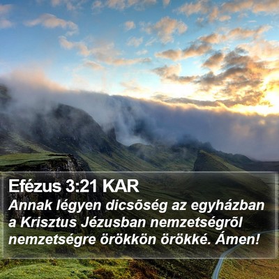 Efézus 3:21 KAR Bible Verse Image