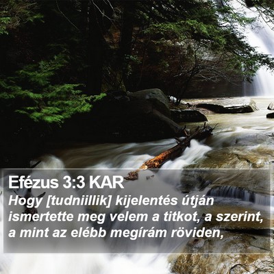 Efézus 3:3 KAR Bible Verse Image
