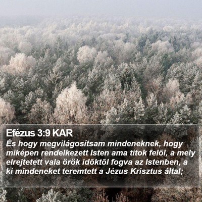 Efézus 3:9 KAR Bible Verse Image
