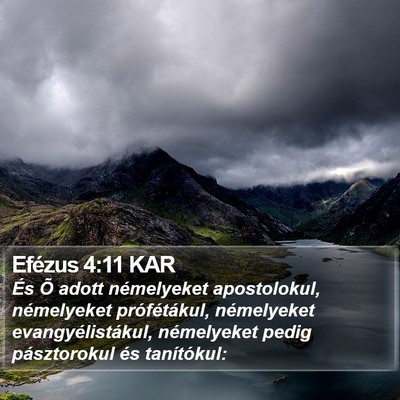 Efézus 4:11 KAR Bible Verse Image