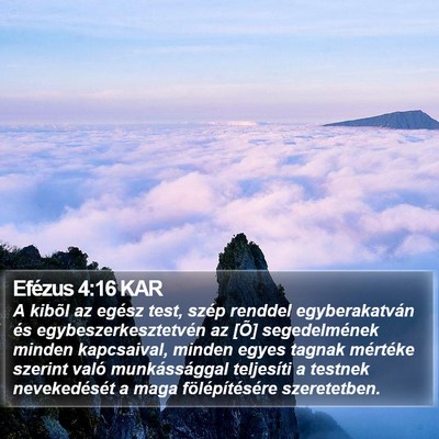 Efézus 4:16 KAR Bible Verse Image