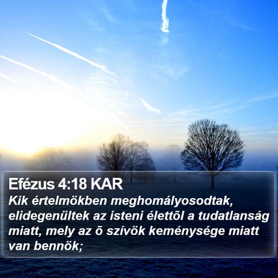Efézus 4:18 KAR Bible Verse Image