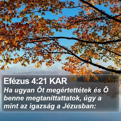 Efézus 4:21 KAR Bible Verse Image