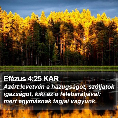 Efézus 4:25 KAR Bible Verse Image