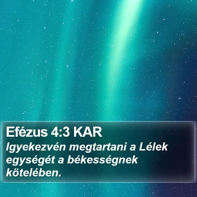 Efézus 4:3 KAR Bible Verse Image