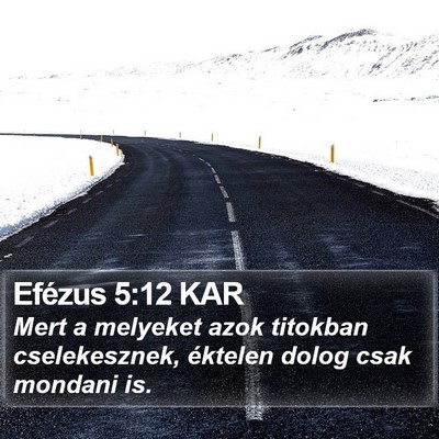 Efézus 5:12 KAR Bible Verse Image