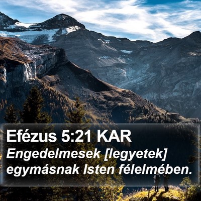 Efézus 5:21 KAR Bible Verse Image