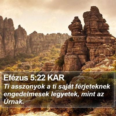 Efézus 5:22 KAR Bible Verse Image