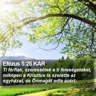 Efézus 5:25 KAR Bible Verse Image