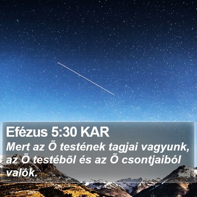 Efézus 5:30 KAR Bible Verse Image