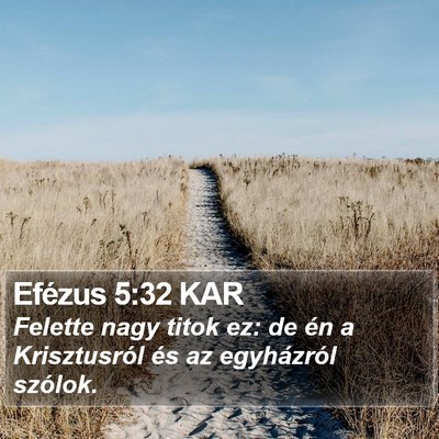 Efézus 5:32 KAR Bible Verse Image