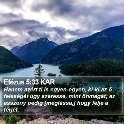 Efézus 5:33 KAR Bible Verse Image