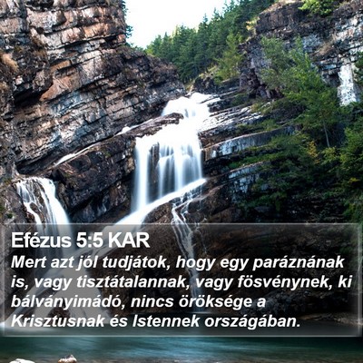Efézus 5:5 KAR Bible Verse Image