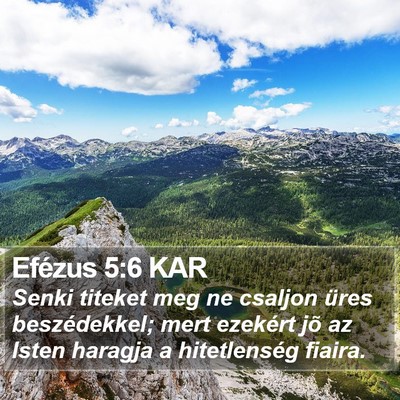 Efézus 5:6 KAR Bible Verse Image