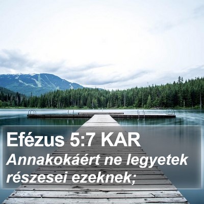 Efézus 5:7 KAR Bible Verse Image