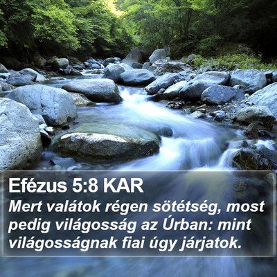 Efézus 5:8 KAR Bible Verse Image