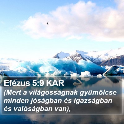 Efézus 5:9 KAR Bible Verse Image