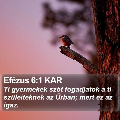 Efézus 6:1 KAR Bible Verse Image