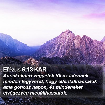 Efézus 6:13 KAR Bible Verse Image