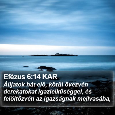 Efézus 6:14 KAR Bible Verse Image