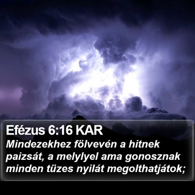 Efézus 6:16 KAR Bible Verse Image