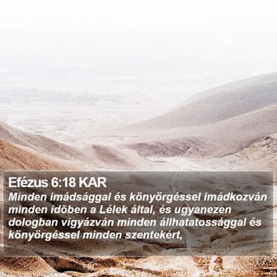 Efézus 6:18 KAR Bible Verse Image