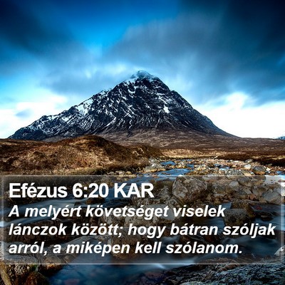 Efézus 6:20 KAR Bible Verse Image