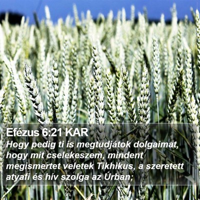 Efézus 6:21 KAR Bible Verse Image