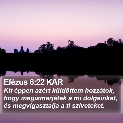 Efézus 6:22 KAR Bible Verse Image