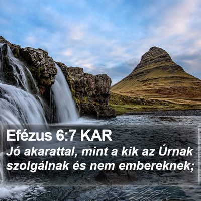 Efézus 6:7 KAR Bible Verse Image