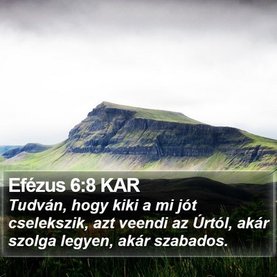 Efézus 6:8 KAR Bible Verse Image