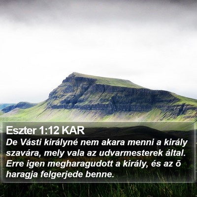 Eszter 1:12 KAR Bible Verse Image