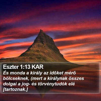 Eszter 1:13 KAR Bible Verse Image