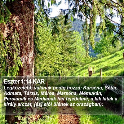 Eszter 1:14 KAR Bible Verse Image