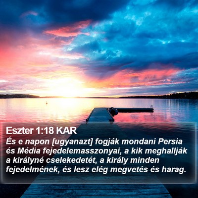 Eszter 1:18 KAR Bible Verse Image