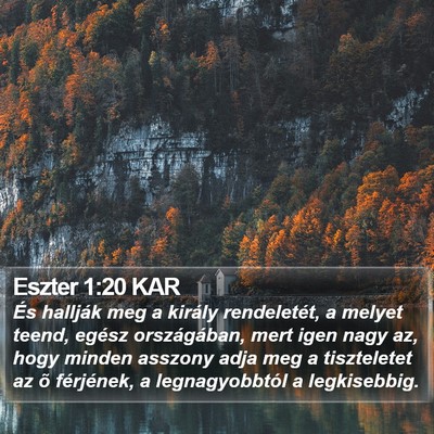 Eszter 1:20 KAR Bible Verse Image