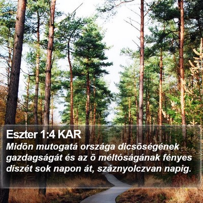 Eszter 1:4 KAR Bible Verse Image