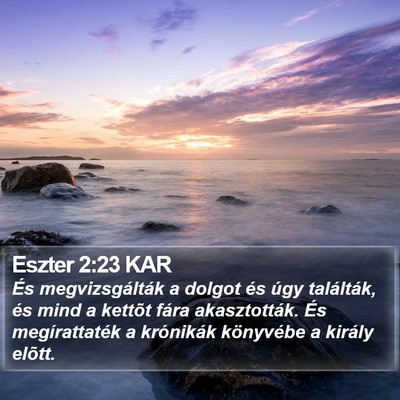 Eszter 2:23 KAR Bible Verse Image
