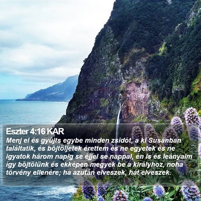 Eszter 4:16 KAR Bible Verse Image