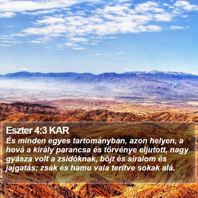 Eszter 4:3 KAR Bible Verse Image