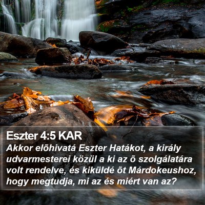 Eszter 4:5 KAR Bible Verse Image