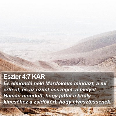 Eszter 4:7 KAR Bible Verse Image