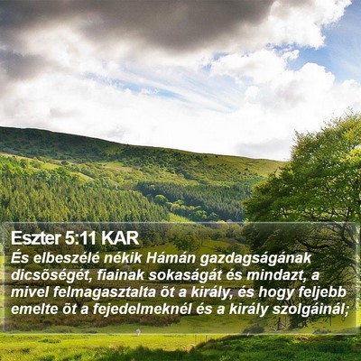 Eszter 5:11 KAR Bible Verse Image