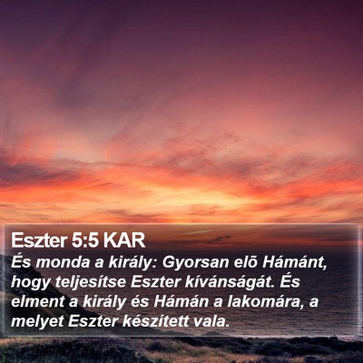 Eszter 5:5 KAR Bible Verse Image