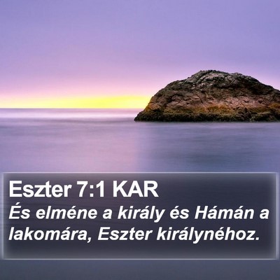 Eszter 7:1 KAR Bible Verse Image