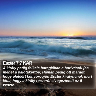 Eszter 7:7 KAR Bible Verse Image