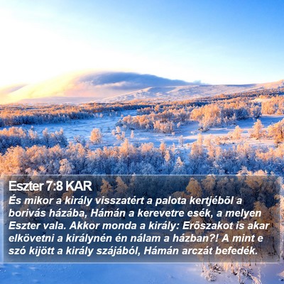 Eszter 7:8 KAR Bible Verse Image