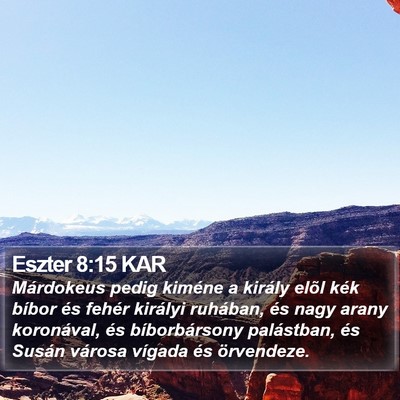 Eszter 8:15 KAR Bible Verse Image