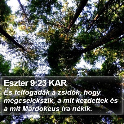 Eszter 9:23 KAR Bible Verse Image