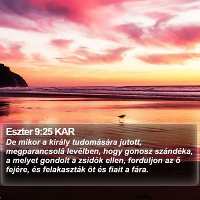 Eszter 9:25 KAR Bible Verse Image